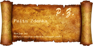 Peits Zdenka névjegykártya